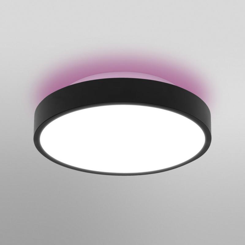 LEDVANCE SMART+ WIFI Orbis Backlite runde Deckenleuchte RGB Farbwechsel in schwarz